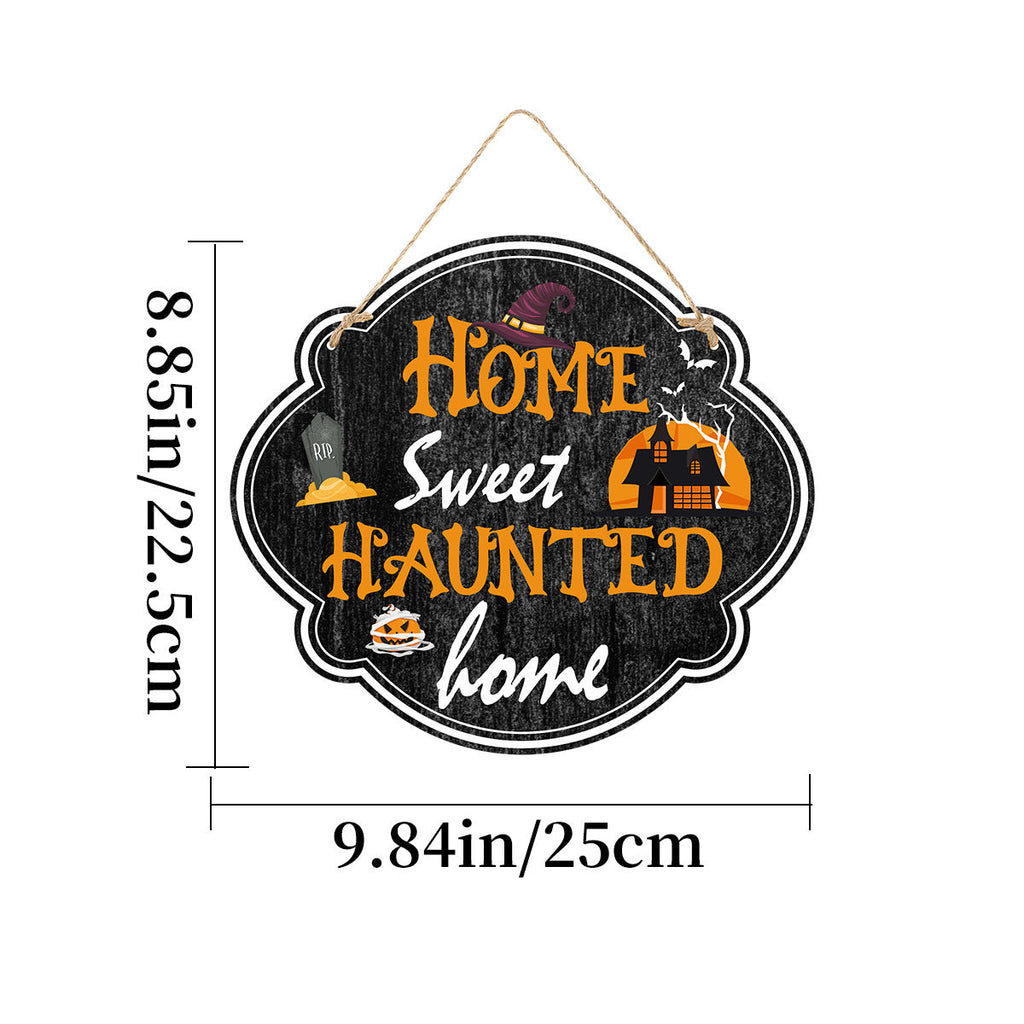 Imitation Wooden Doorplate Ghost Festival Haunted House Horror Atmosphere Decoration