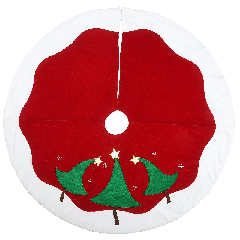 48 in. General Store Collection Red and White Tree Skirt