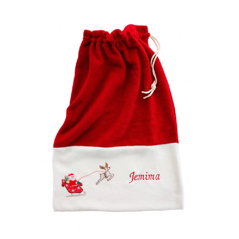 Personalised Christmas Santa Fleece Sack