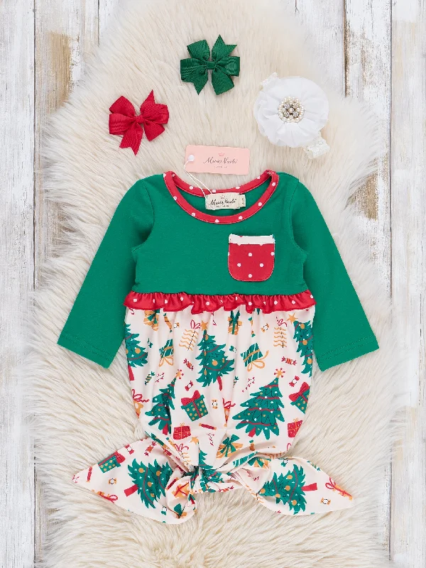 Christmas Morning Ruffle Knot Gown