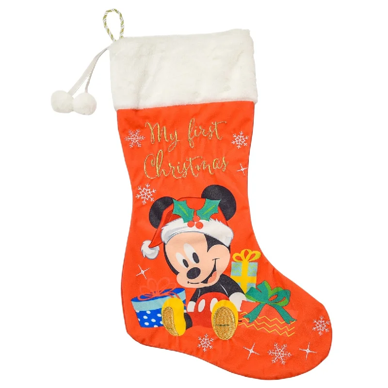 Personalised Disney Mickey Mouse My First Christmas Stocking