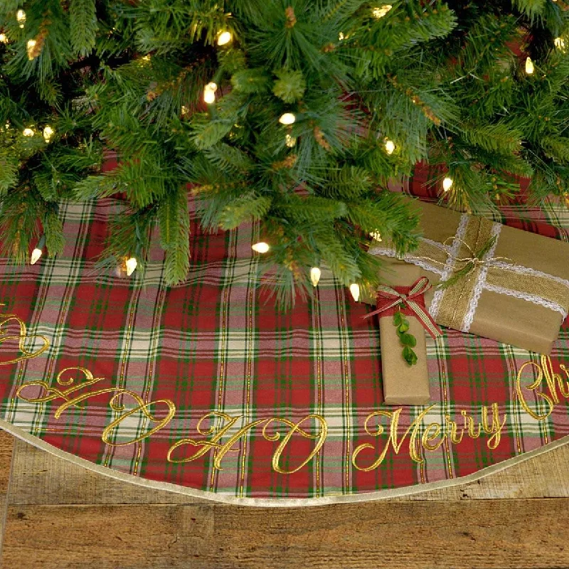 HO HO Holiday Christmas Tree Skirt 48 VHC Brands