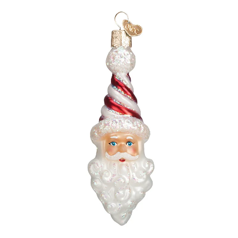 Peppermint Twist Santa Ornament - Old World Christmas