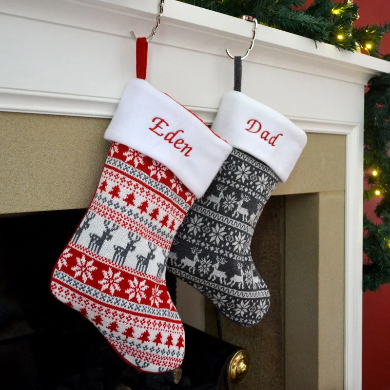 Personalised Luxury Nordic Christmas Stocking