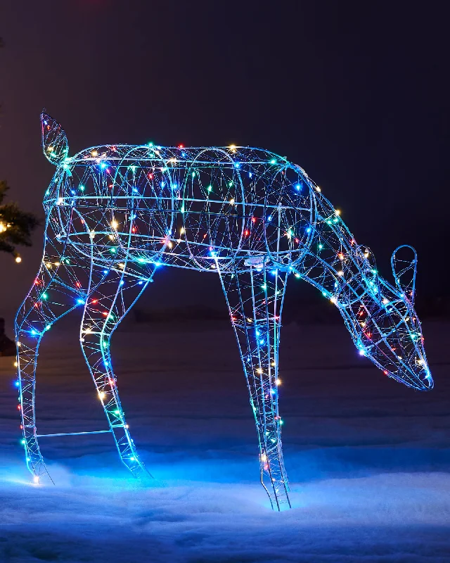 3D Grazing Reindeer Silhouette, 81 cm