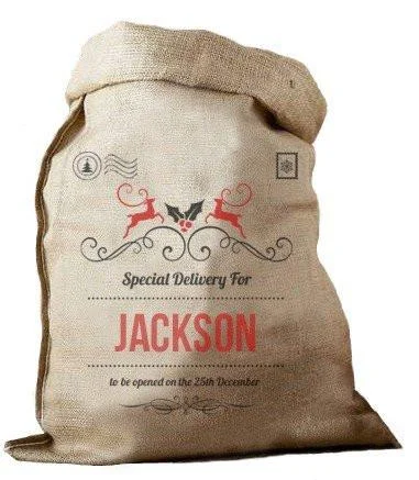 Special Delivery Hessian Santa Sack